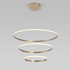 Suspendor of the suspended Eurosvet collars 90264/3, LED, 155 W, 4200/6500K, 11500LM, 800X800 mm, remote control, brass color
