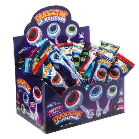 Lollice Caramel "Eye -west on a bone", assorted, 10 g