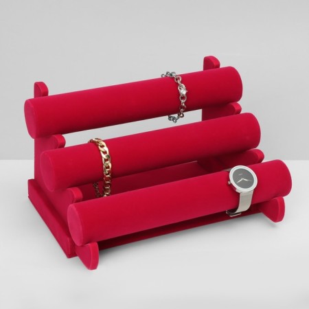 Catch for watches, bracelets, phlock, 3 rollers, 30.5 × 17.5 × 22.5 cm, d = 5 cm, color is bright pink-1