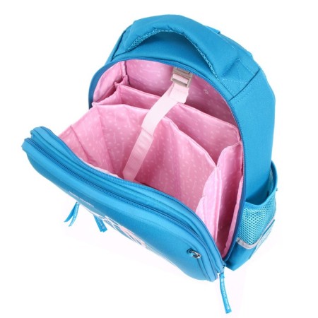 Frame backpack 36 x 28 x 17 cm, + pencil case, Bruno VisConti "Cute Owls. Coquette", turquoise-8