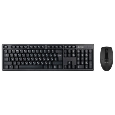 Keyboard + Mouse A4Tech 3330N CLAV: Black Mouse: Black USB Wireless Multimedia