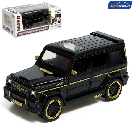 Metal, inertial machine, 1:24, doors, hood, trunk, black color open