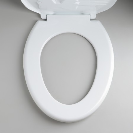 The toilet seat with the Comfort luxury lid, 44.5 × 37 cm, white color-3