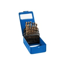 Set of drill on metal bison, p6m5k5, cylindrical shank, 1.5-6.5 mm, 13 pcs, case