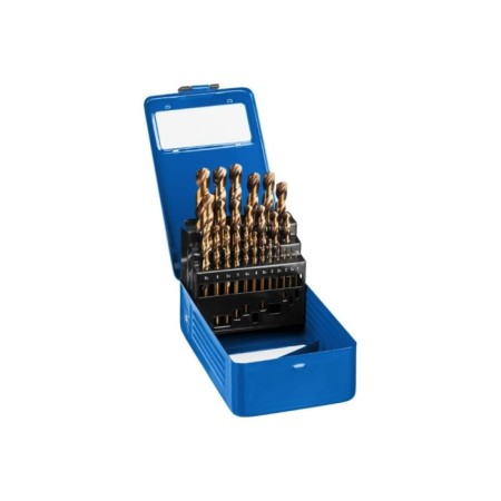 Set of drill on metal bison, p6m5k5, cylindrical shank, 1.5-6.5 mm, 13 pcs, case