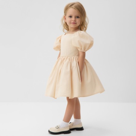 Dress Children's Minaku: Partydress, Milk color, height 122 cm-4