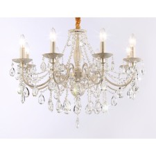 Люстра с хрусталём Ambrella light, Classic, TR4945, 8хE14, цвет белый, золото