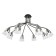 Ceiling EVOLUCE lamp. Sle102902-08. Lirino. 8x40 watts, E27, 73x73x44 cm, black color, chrome