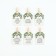 New Year's jewelry for glasses with predictions, nameplate, 3.5 x 5 cm, 6 pcs.