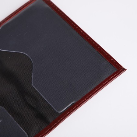 Cover for passport, burgundy color-5