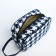 Cosmetic bag with lightning, white/blue color