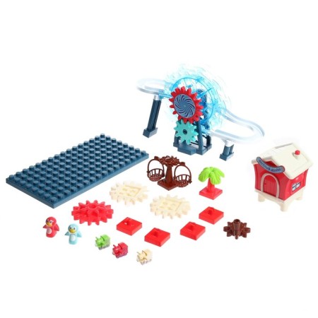 Designer developing with gears "Funny train", 33 details-12