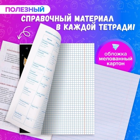 A set of subject notebooks of 48 sheets "board", 12 items with reference material, covered cardboard, an offset unit-1