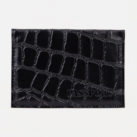 Cover for passport, black color-1