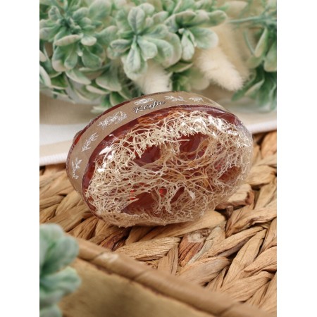 Massage soap with Luffa "Coffee" 100 g "Dobroparov" brown-8