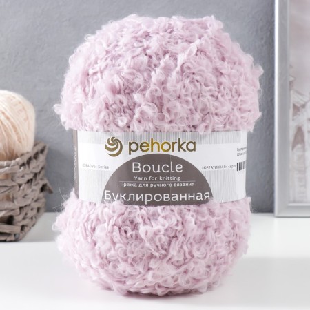 Yarn "Booklated" 30% mohair, 20% wool, 50% acrylic 220m/200g (24-orchids)