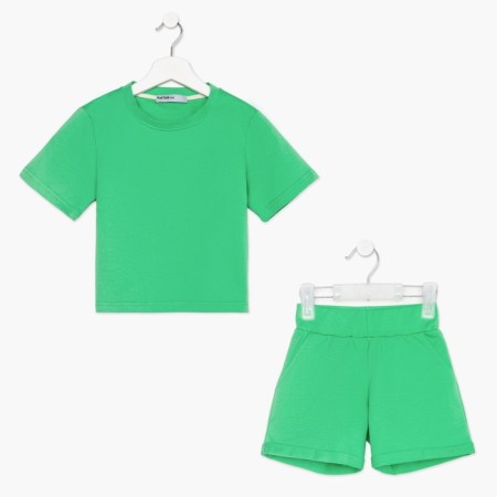 Kit for children (T-shirt, shorts) KAFTAN "BASIC Line" size 30 (98-104), green color-8