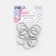 Rings for a key fob, d = 25 mm, thickness 2 mm, 10 pcs, silver color