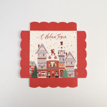 Box for confectionery products with PVC “Waiting for a miracle”, 15 x 15 x 3 cm, New Year-3