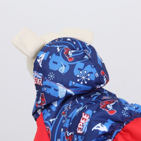 Zimovye jumpsuit for animals "Skier", M (DS 24-26, Osh 26-28, OG 36-38 cm), Mix-7