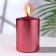 Candle - paraffin cylinder, red metallic, 4 × 6 cm