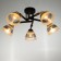 Svetogor chandelier "Star" 5x60W E27 Black 53x53x26cm