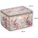 Folding box on the zipper "Summer", 40x30x25 cm, gray with flowers