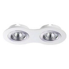 Built -in lamp Novotech, 50 W, GX5.3, 12 V, 175x80 mm, d = 75 mm, white