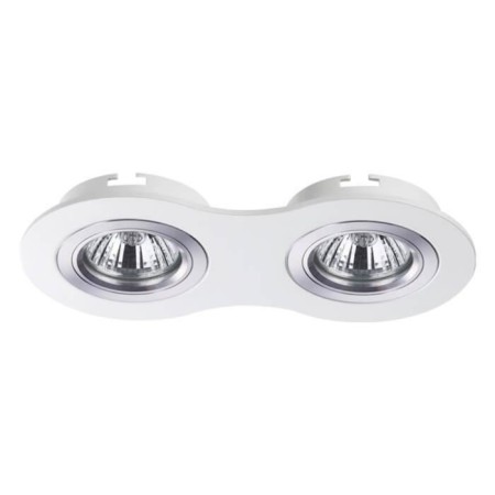 Built -in lamp Novotech, 50 W, GX5.3, 12 V, 175x80 mm, d = 75 mm, white