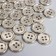 Buttons plastic 4 punctures "silver" 1.5x1.5 cm set 40 pcs 2x5.5x5.5 cm