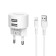 Network charger Borofone BA23A, 2XUSB, 2.4 A, Lightning cable, white