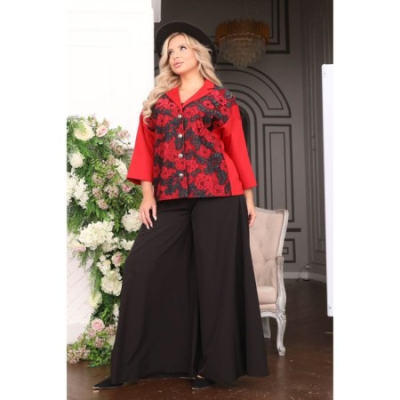 Female jacket, size 52, red color-10