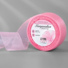 Kapron tape, 40 mm, 20 ± 1 m, light pink color No. 04