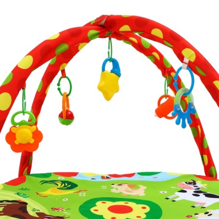 Developing rug with arcs "Home animals", 85x85 cm, crush me-10