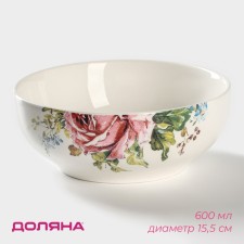 Porcelain shade “Rose”, 600 ml, d = 15.5 cm, white color