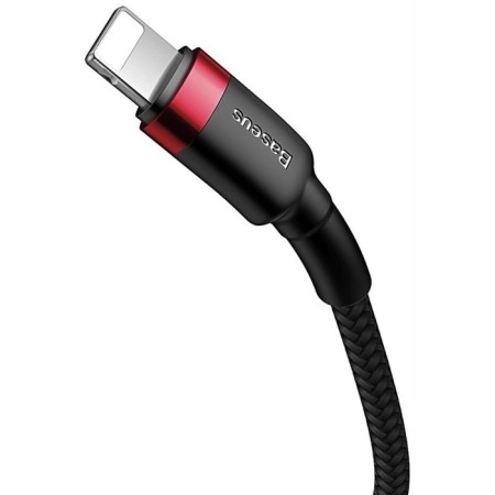 Cable Baseus, Type -C - Lightning, 2.4 A, 18W, 1 m, red+black-2
