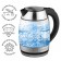 Electric kettle Scarlett SC-EK27G94, glass, 1.7 l, 2200 watts, silver-black