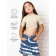 TOP for a girl with short sleeves on Generation ties, height 146 cm, milk color