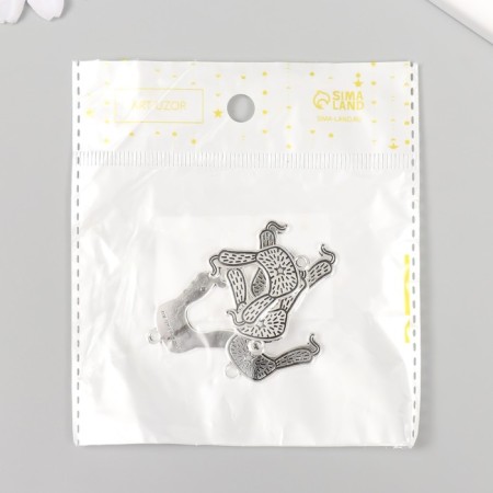 Decor Metal for creativity "Udhanka hat with a star" 2.4x2.6 cm-3