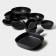 A set of ceramic dishes for feeding Magistro Carbon, 200 ml, 11.5 × 10.3 cm, 2 pcs