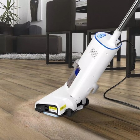 Vacuum cleaner 2 in 1 KT-5157-3, vertical, steam, 1000 watts, 1.2 l, heating 30 seconds, white and blue-2