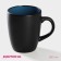 Mug ceramic share "gloss", 380 ml, black and blue color