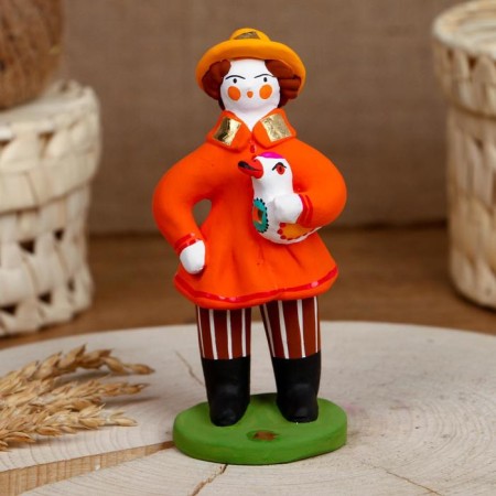 Dymkovo toy "Man with a gift", mix-2