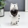 Souvenir Ceramics "Cat with a heart" white-black with gold 15x8.2x7.8 cm