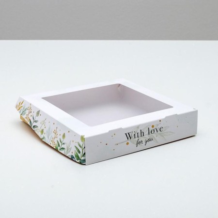 Confectionery packaging, boxing box "Nature", 20 x 20 x 4 cm