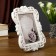 Photo frame plastic 13x18 cm "curls and flowers" white 25.5x19 cm
