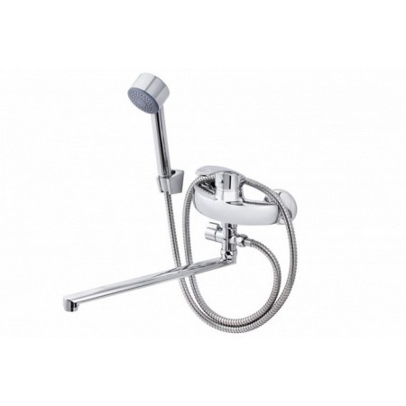 FAUZT FZS-814-115 bathtub mixer, single-leaf, pour 340 mm, watering can, chrome