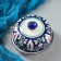 Maslenka Rishtan ceramics "Flowers", 13 cm, blue