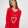 Female home set (jumper/pants), red color, size 52