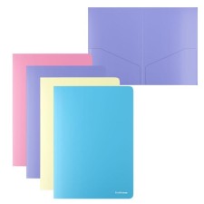 A4, 180 μm, Erichkrause Matt Pastel, 2 interior compartments, opaque, texture 